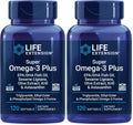 Life Extension Super Omega-3 Plus EPA/DHA Fish Oil, Sesame Lignans, Olive Extract, Krill & Astaxanthin - Heart, Brain & Joint Health Support - Gluten-Free, Non-GMO - 120 Softgels,(Pack of 2)