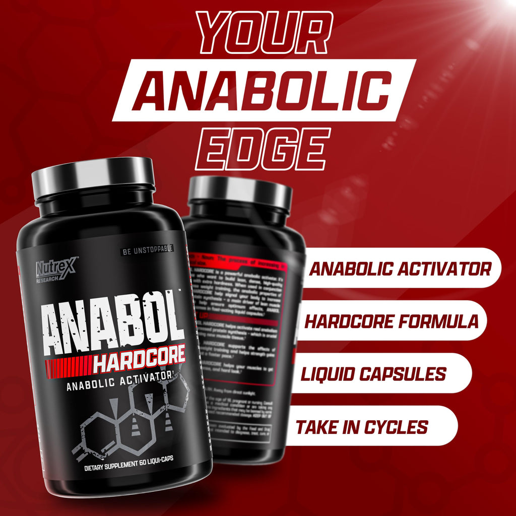 Nutrex Research Anabol Hardcore Alpha-T Magnum Muscle Builder Bundle Stack