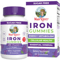 MaryRuth's Iron Gummies for 14+ with Vitamin C for Absorption | Sugar Free | Gummy Iron Supplement + VIT C | Energy Metabolism | Cellular Health | Immune Support | Vegan | Non-GMO | 60 Count