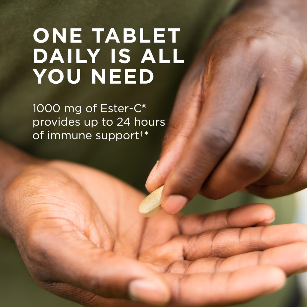 Solgar Ester-C Plus 1000 mg Vitamin C, 90 Tablets - Gentle On The Stomach & Non Acidic - Antioxidant & Immune System Support - Non GMO, Vegan, Gluten-Free, Kosher - 90 Servings