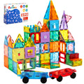 Anbalulu Magnetic Tiles 100PCS with 2 Cars, Set for Kids Ages 3-9