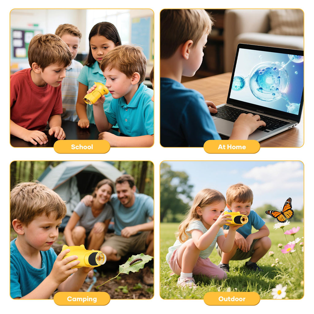 Handheld Digital Microscope for Kids,1000X Pocket Wonderquest Microscope