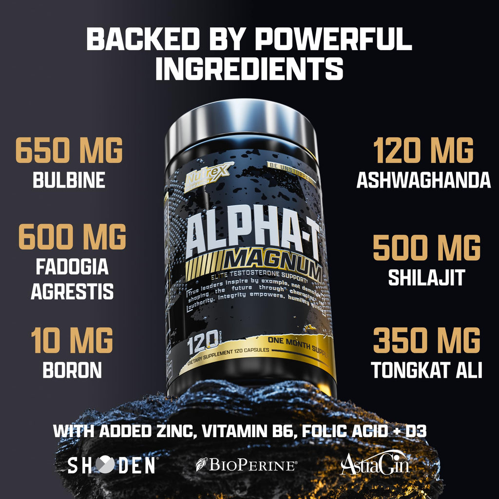 Nutrex Research Anabol Hardcore Alpha-T Magnum Muscle Builder Bundle Stack