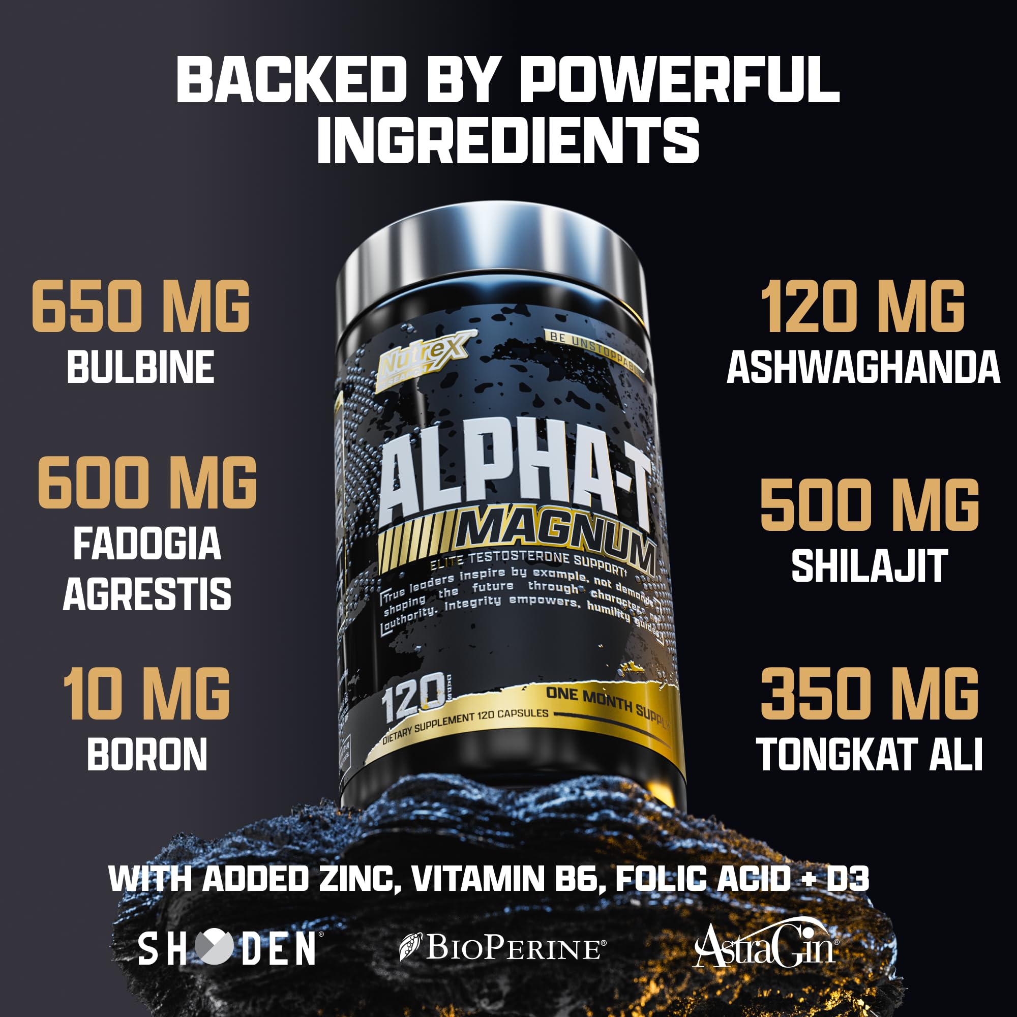 Nutrex Research Anabol Hardcore Alpha-T Magnum Muscle Builder Bundle Stack