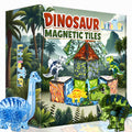 Magnetic Tiles Dinosaur Toys for Kids 3-7 Magnet Building Blocks Toddler Dino Toys - Educational STEM Toys 3 Year Old Boy Gift Learning Resources for Kids Ages 3 4 5 6 7 8 Gifts for 4 Year Old Boys