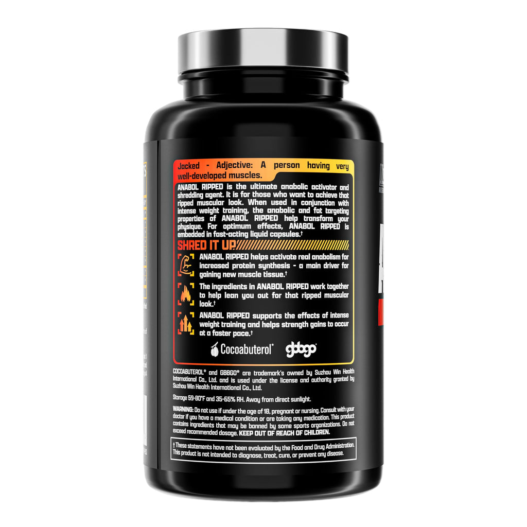 Nutrex Research Anabol Ripped & Nighttime PM Muscle Builder and Shredding Combo