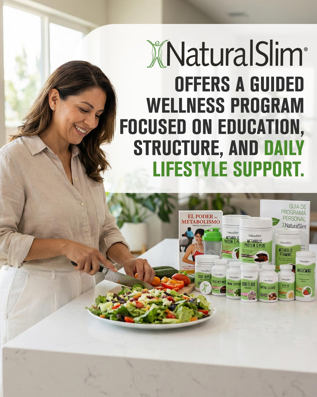 Naturalslim Personal Program Complete Wellness Kit Supplement with Free Frank Suarez Metabolismo Books (Spanish Edition) & Weekly Consultation - Ultimate Guide to Healthy Metabolism