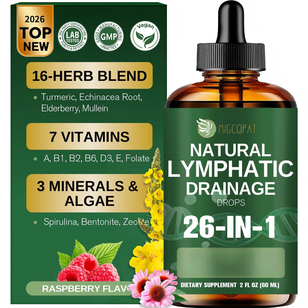 Migcopat 26-in-1 Liposomal Lymphatic Drainage Drops with Turmeric,Echinacea