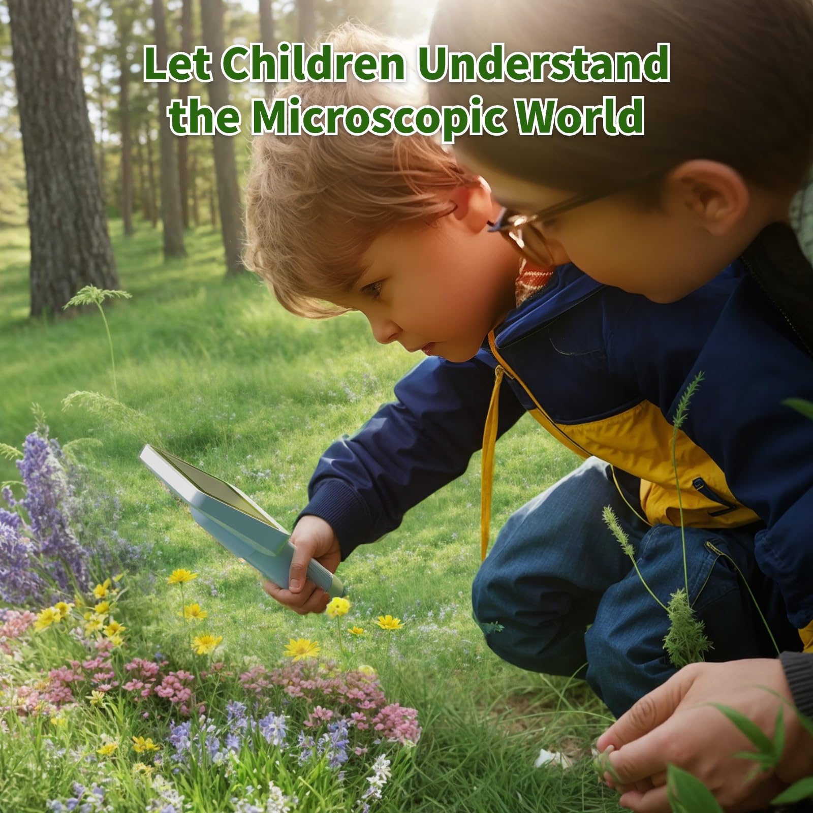 BEAVERLAB Finder 4.0" Microscope for Kids, Handheld Miniscope, 1600X Portable Kids Digital Mini Pocket Microscope for Boys Girls, Educational Science Kit Toys
