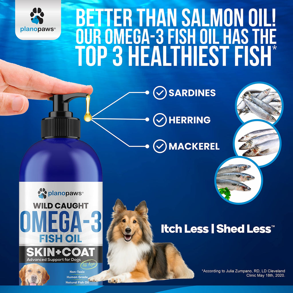 Omega 3 Fish Oil for Dogs - Supports Shedding and Itching, Skin and Coat