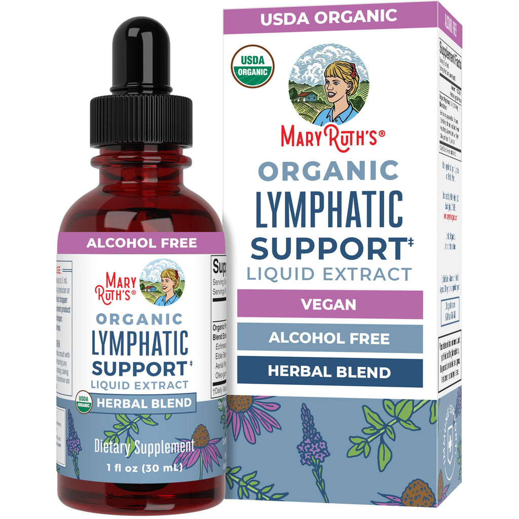 MARYRUTH'S Organic Lymphatic Support Liquid Drops, Herbal Blend, Non-GMO