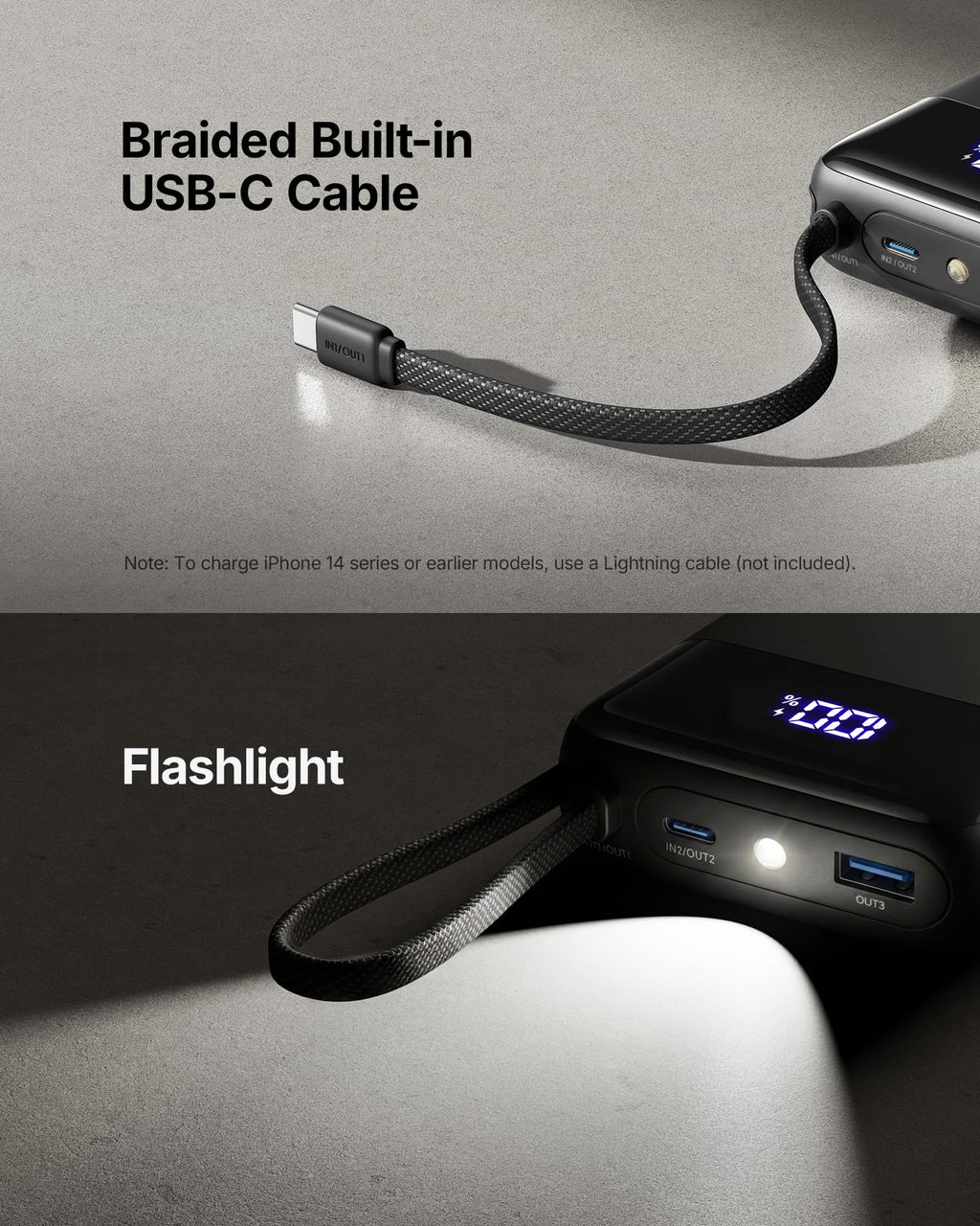 INIU 20000mAh Portable Charger, Smaller 45W Fast Charging Travel Power Bank