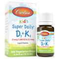 Carlson Kid's Super Daily D3 + K2, 25 mcg (1000 IU), 360 Drops (10.16 mL)
