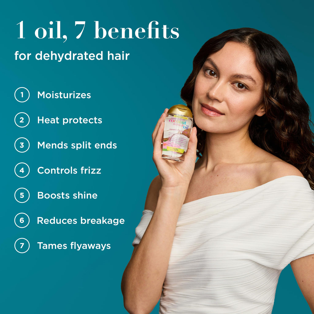 OGX Extra Strength Damage Remedy + Coconut Miracle Hair Oil, 3.3 fl. oz