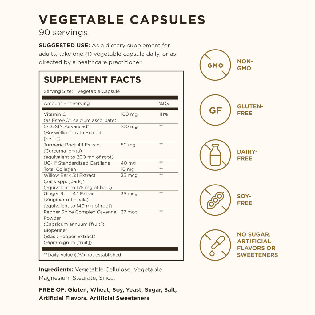 Solgar No. 7 - Joint Support and Comfort - 90 Vegetarian Capsules - Increased Mobility & Flexibility - Gluten-Free, Dairy-Free, Non-GMO - 90 Servings