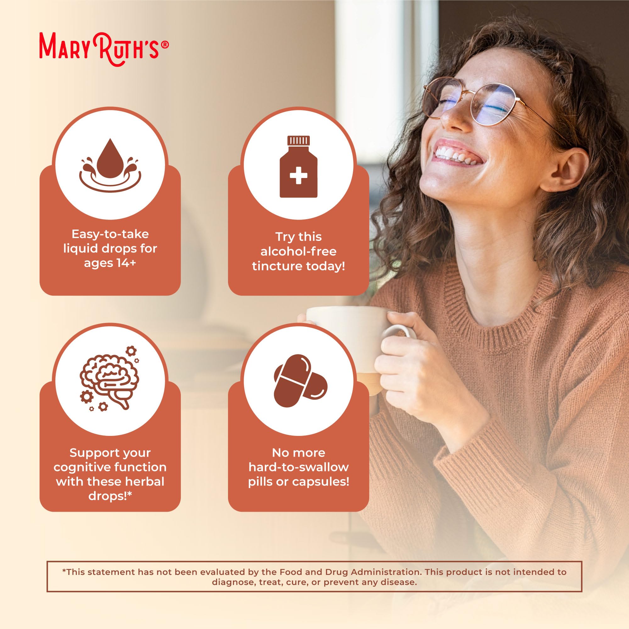 MARYRUTH'S Ashwagandha Root Liquid Drops, Mood & Stress Support Supplement