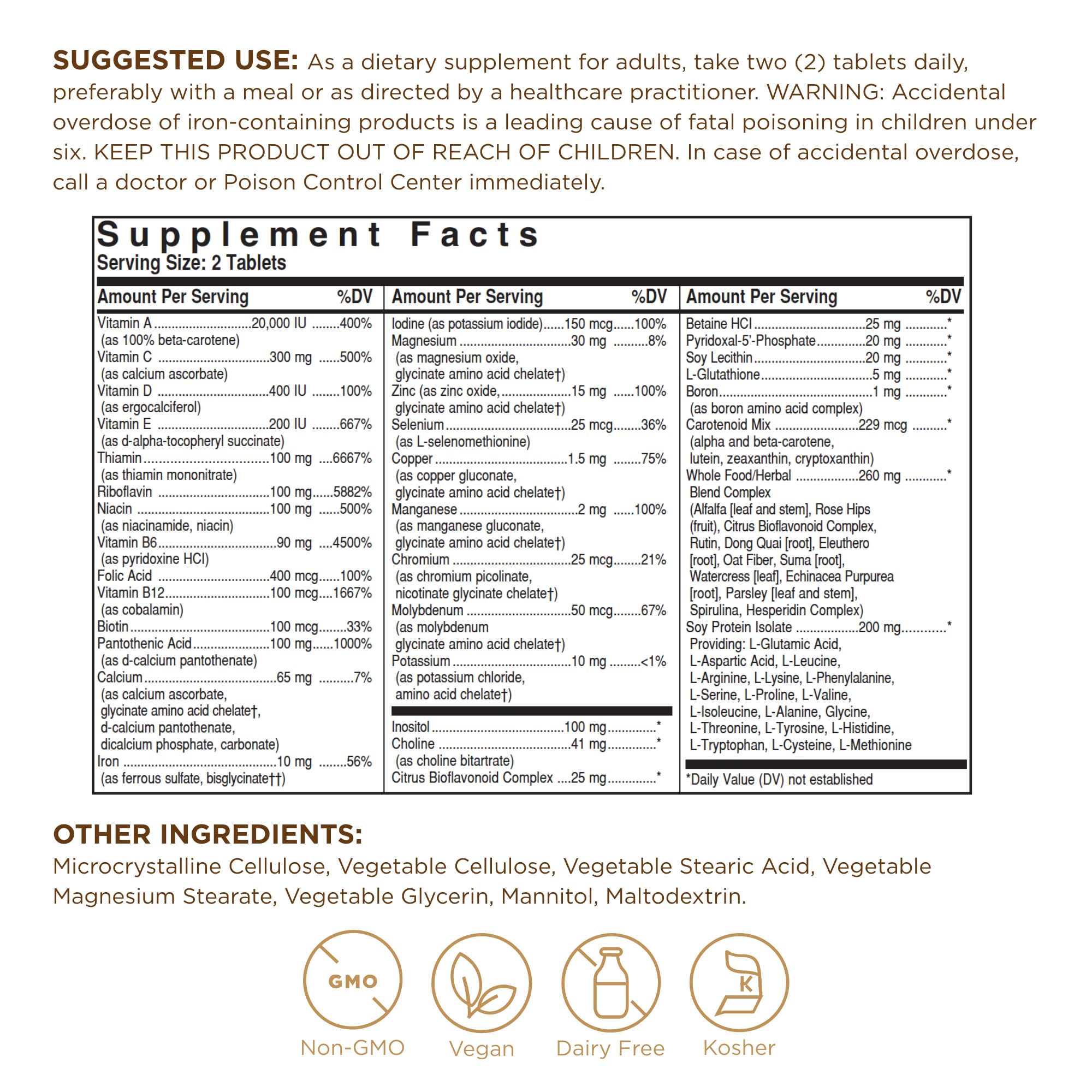 Solgar, Formula Vm 2000 Multinutrient System, 180 Count