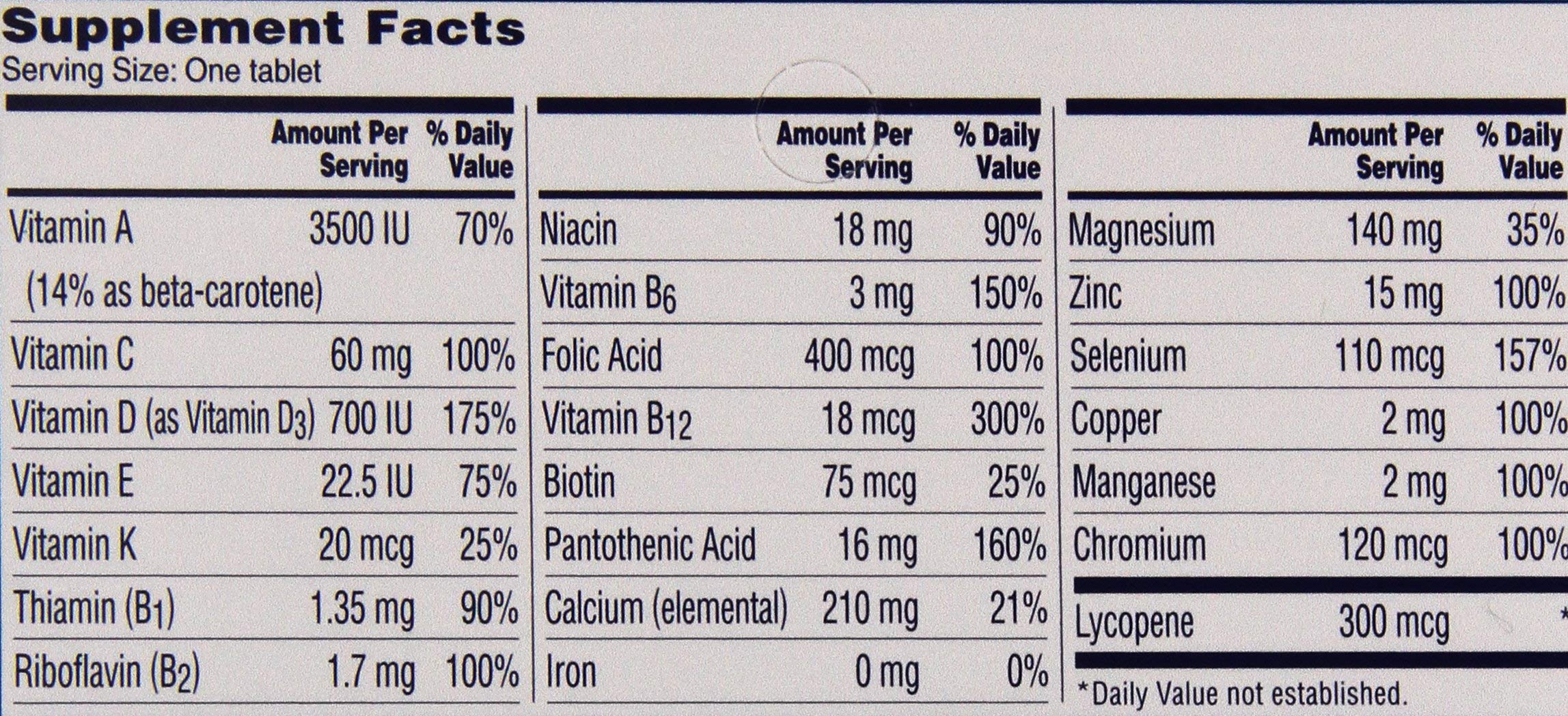 One-A-Day Men's Health Formula , 100 ct