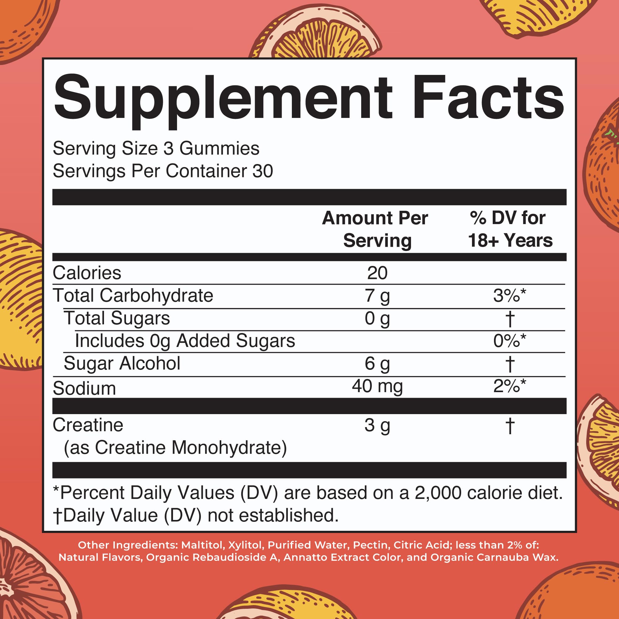 MaryRuth's Creatine Gummies | Creatine Monohydrate Gummies | 3g Creatine Per Serving | Creatine for Women & Men | Tangerine Citrus Flavor | Exercise | Workout | Sugar Free | Vegan | 90 Count