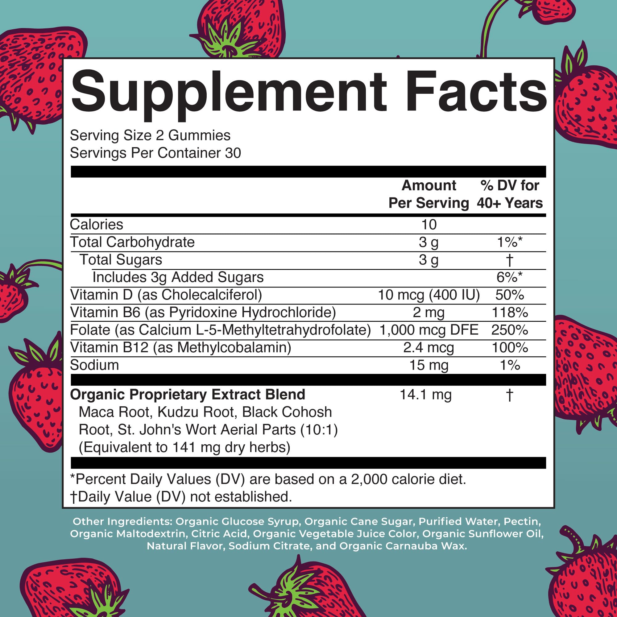 MaryRuth's Organic Menopause Support Gummies, Black Cohosh, 30 Servings