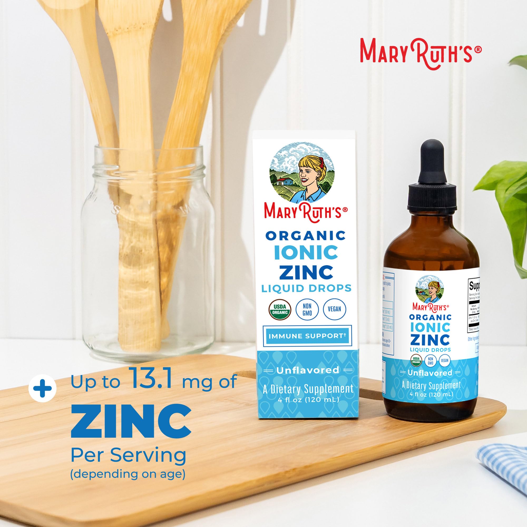 MaryRuth's Organic Liquid Zinc Supplement, Immune Support, Antioxidant, 4oz