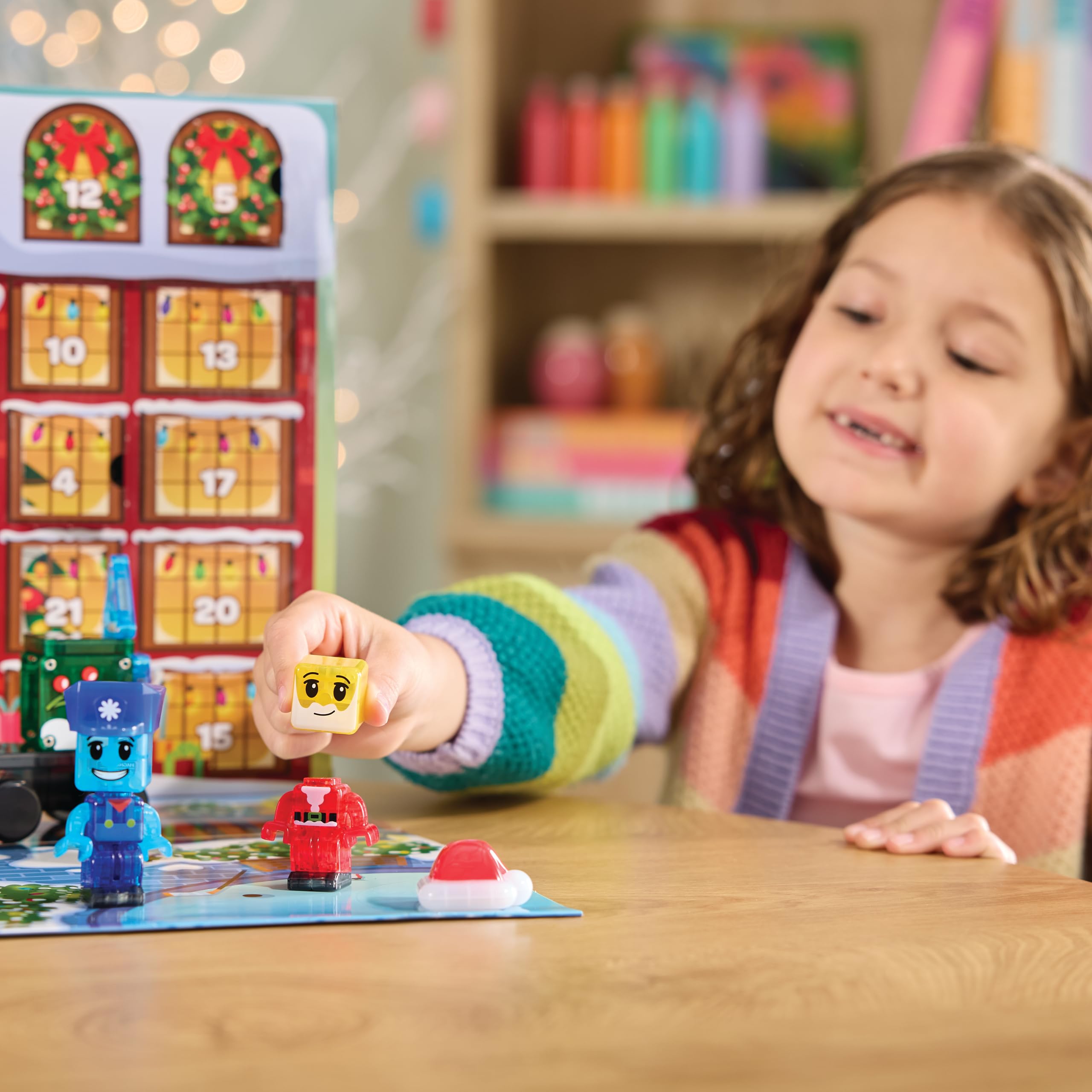 MAGNA-TILES microMAGS Advent Calendar 34-Piece Magnetic Construction Set, The Original Magnetic Building Brand