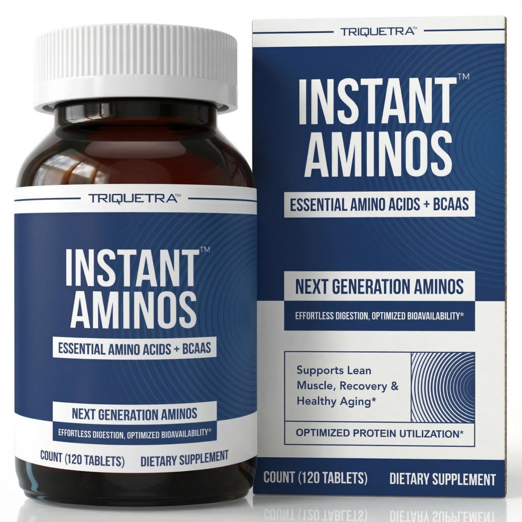 Instant Aminos Tablets - EAA+BCAA - 9 Essential Amino Acids Supplement - Rapid Absorption, No Digestion Required - Supports Lean Muscle, Recovery & Aging - 321% DIAAS Protein Score (1 month supply)