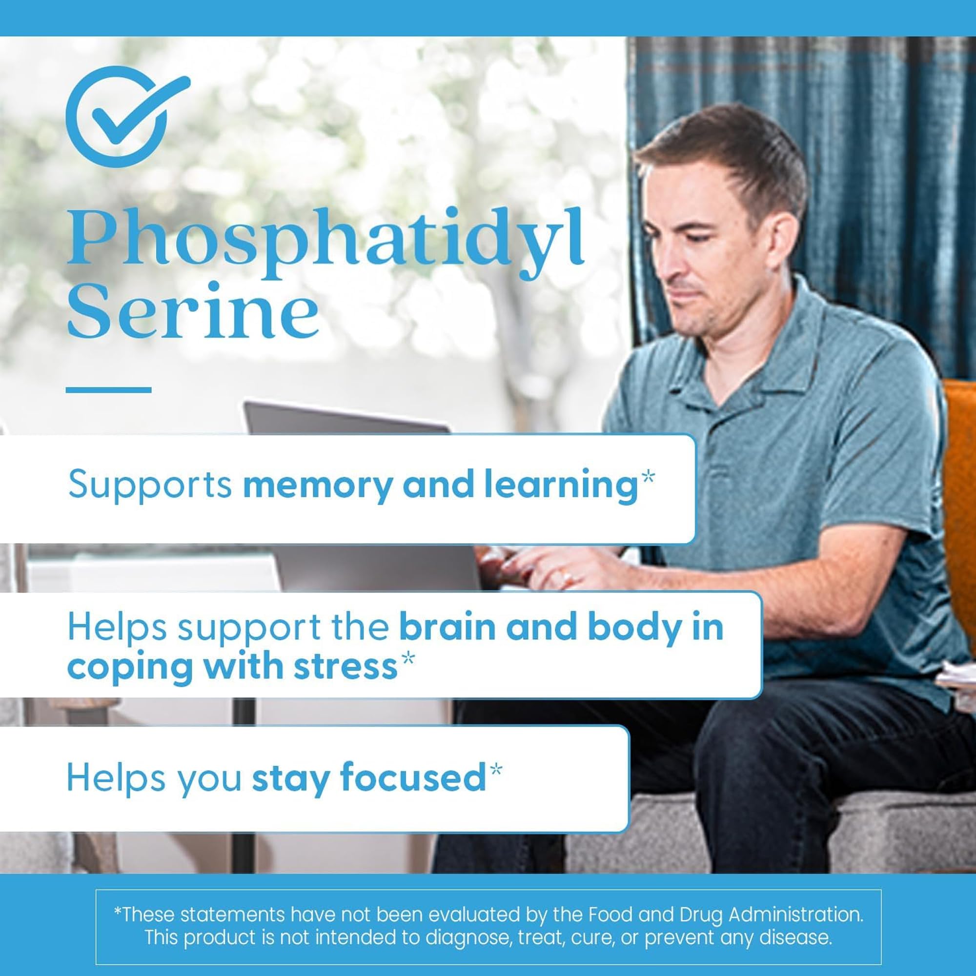 Doctor's Best Phosphatidylserine Supplement 100 mg - Phosphatidyl Serine Capsules for Men & Women, Memory & Cognitive Support for Adults, Supports Brain Health, Gluten Free, Vegan - 120 Veg Caps
