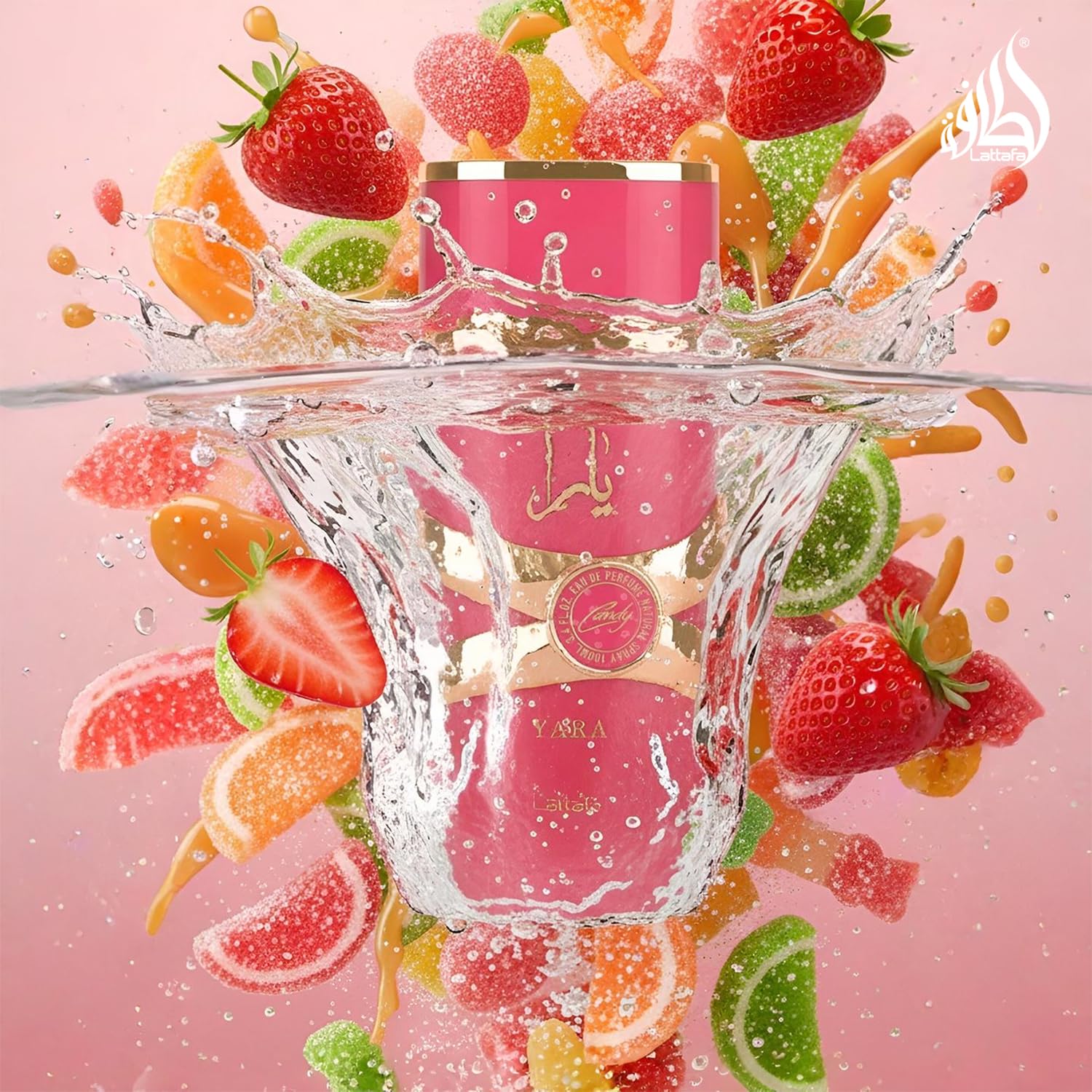 Lattafa Yara Candy - Vanilla, Fruity, Citrus, Floral - Eau de Parfum Long-Lasting Fragrance for Women, 3.40 Ounce / 100 ml