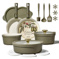 CAROTE 21pcs Ceramic Cookware Sets, Nonstick Pots and Pans Set Non Toxic