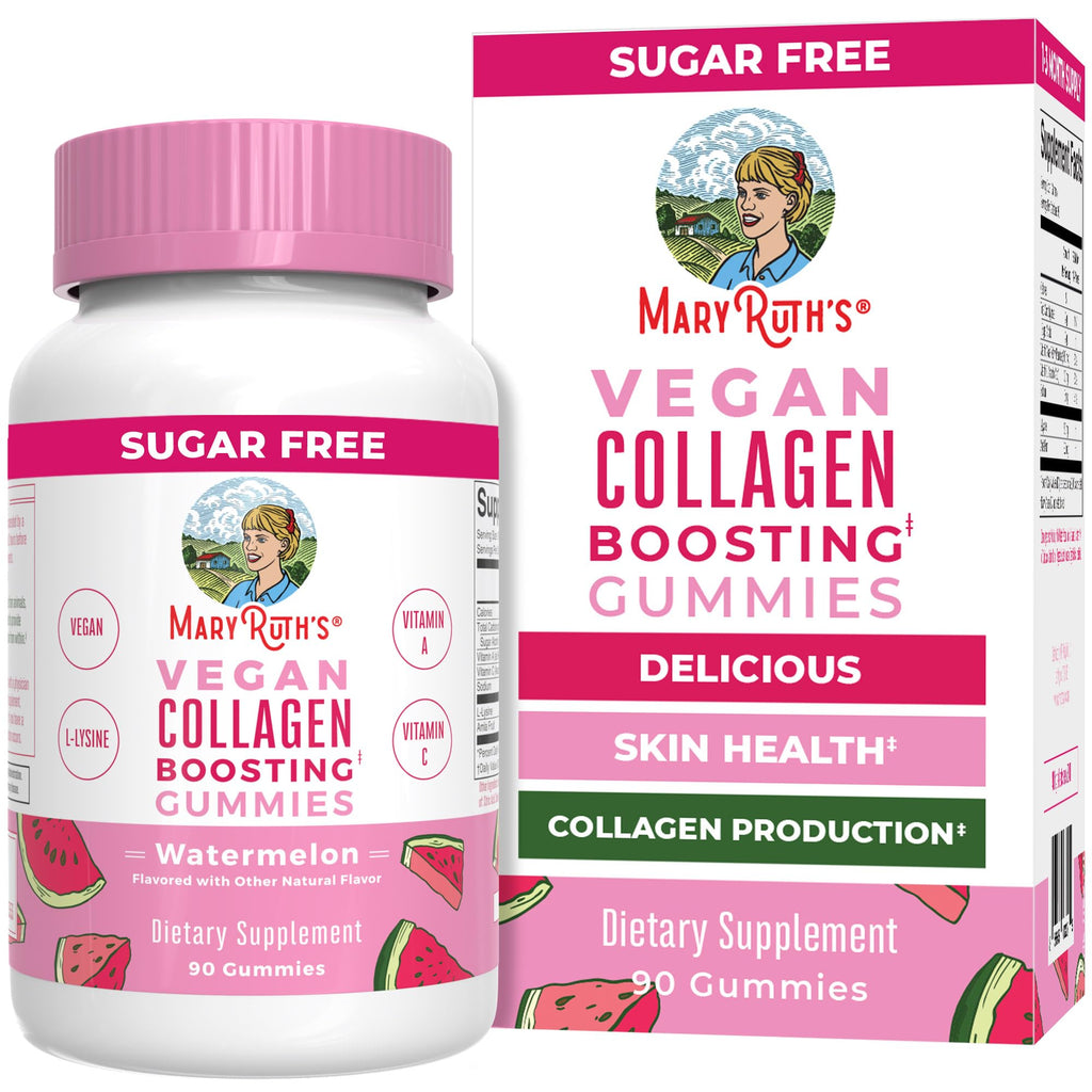MARYRUTH'S Vegan Collagen Gummies for Women & Men, Collagen Boosting, 90ct