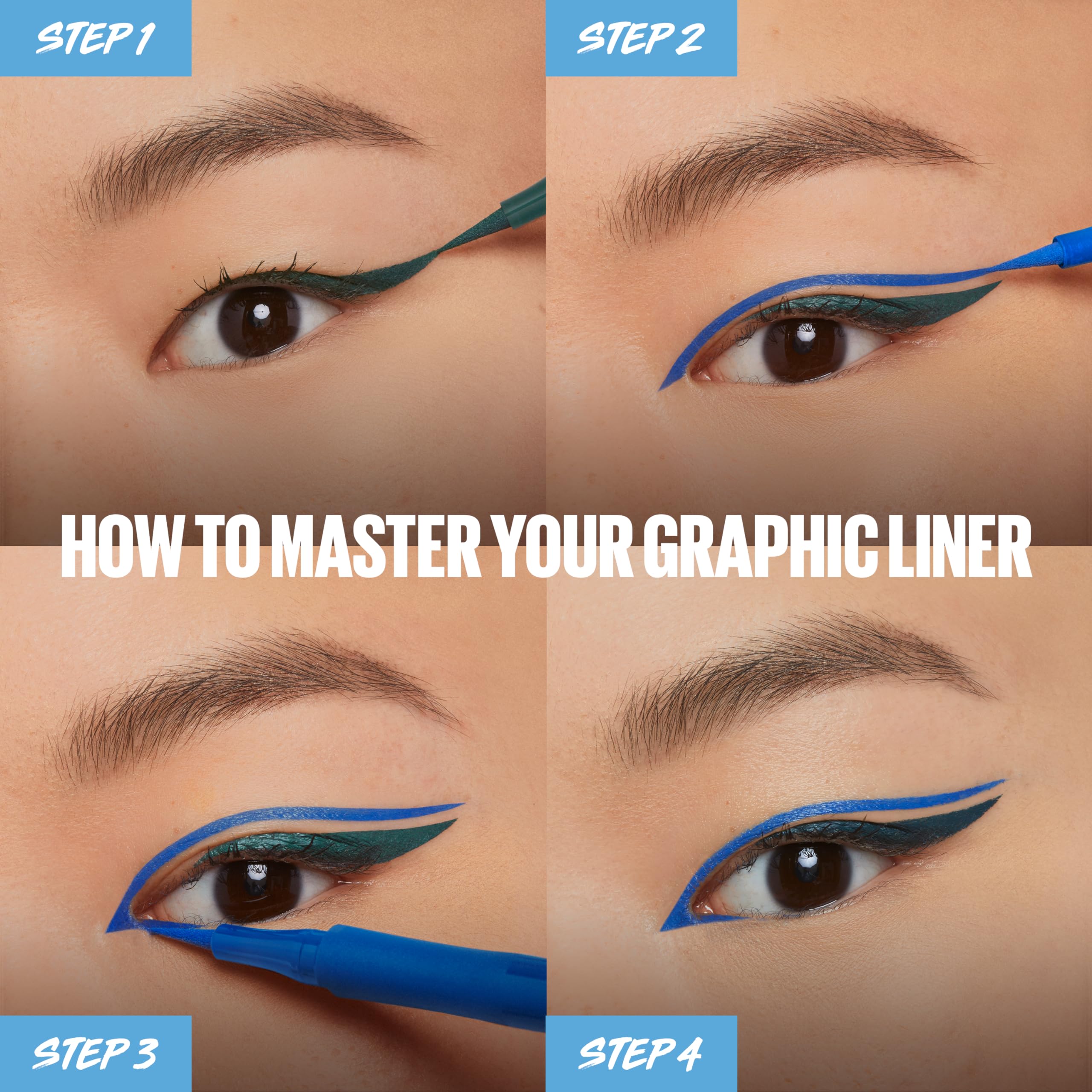 Maybelline Eyestudio Master Precise All Day Waterproof Liquid Eyeliner Makeup, Matte Black, 1 Count (Packaging May Vary)
