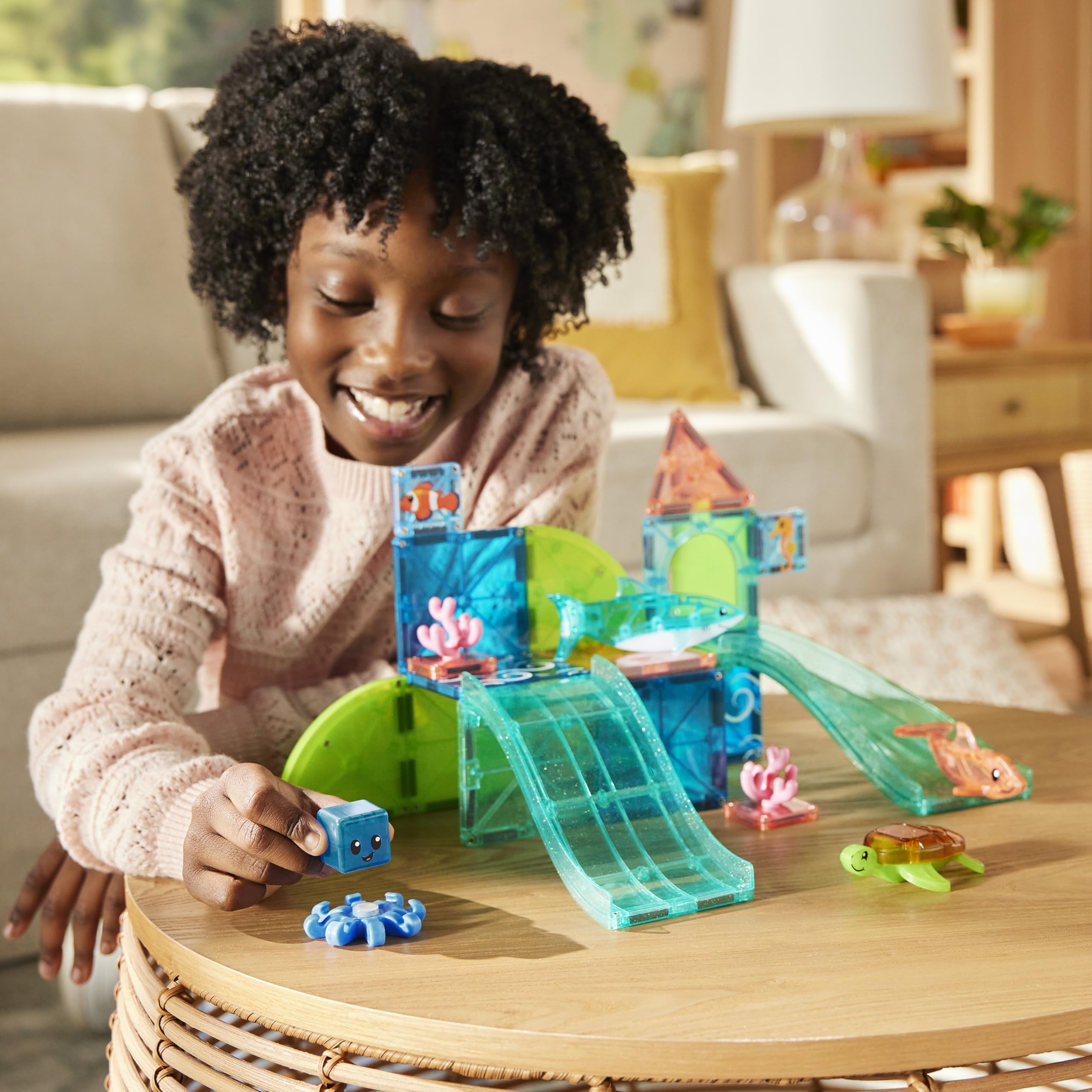 MAGNA-TILES Coral Reef 25-Piece Magnetic Construction Set, The Original Magnetic Building Brand