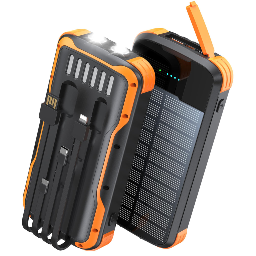 SOXONO Solar Power Bank 40000mAh PD20W Fast Charging Portable Solar Charger