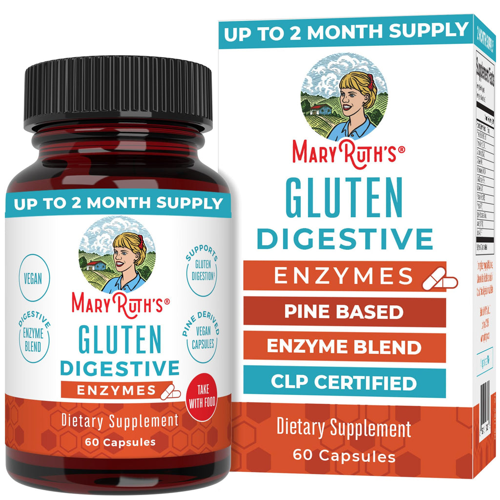 MARYRUTH'S Gluten Digestive Enzymes, Proprietary Enzyme Blend, 60 Count