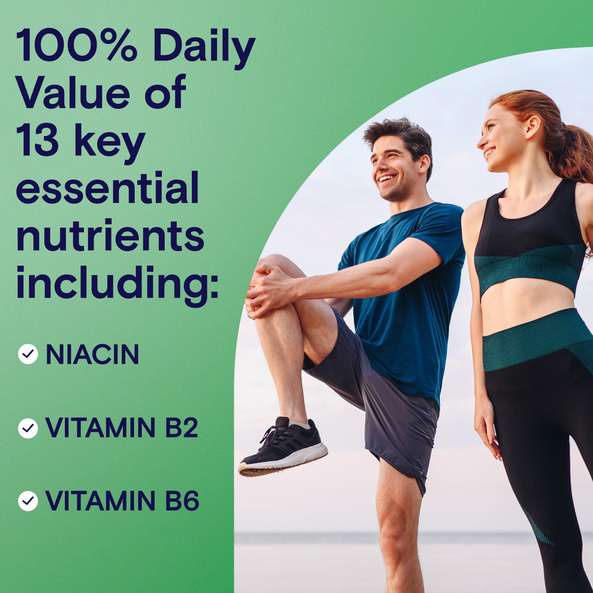 A Day Energy Daily Essentials Multivitamin, Energy Supplement to Support Mental Alertness and Immune Health with Vitamins A C, D, E, Zinc and Caffeine, 120 Count (Pack of 2)