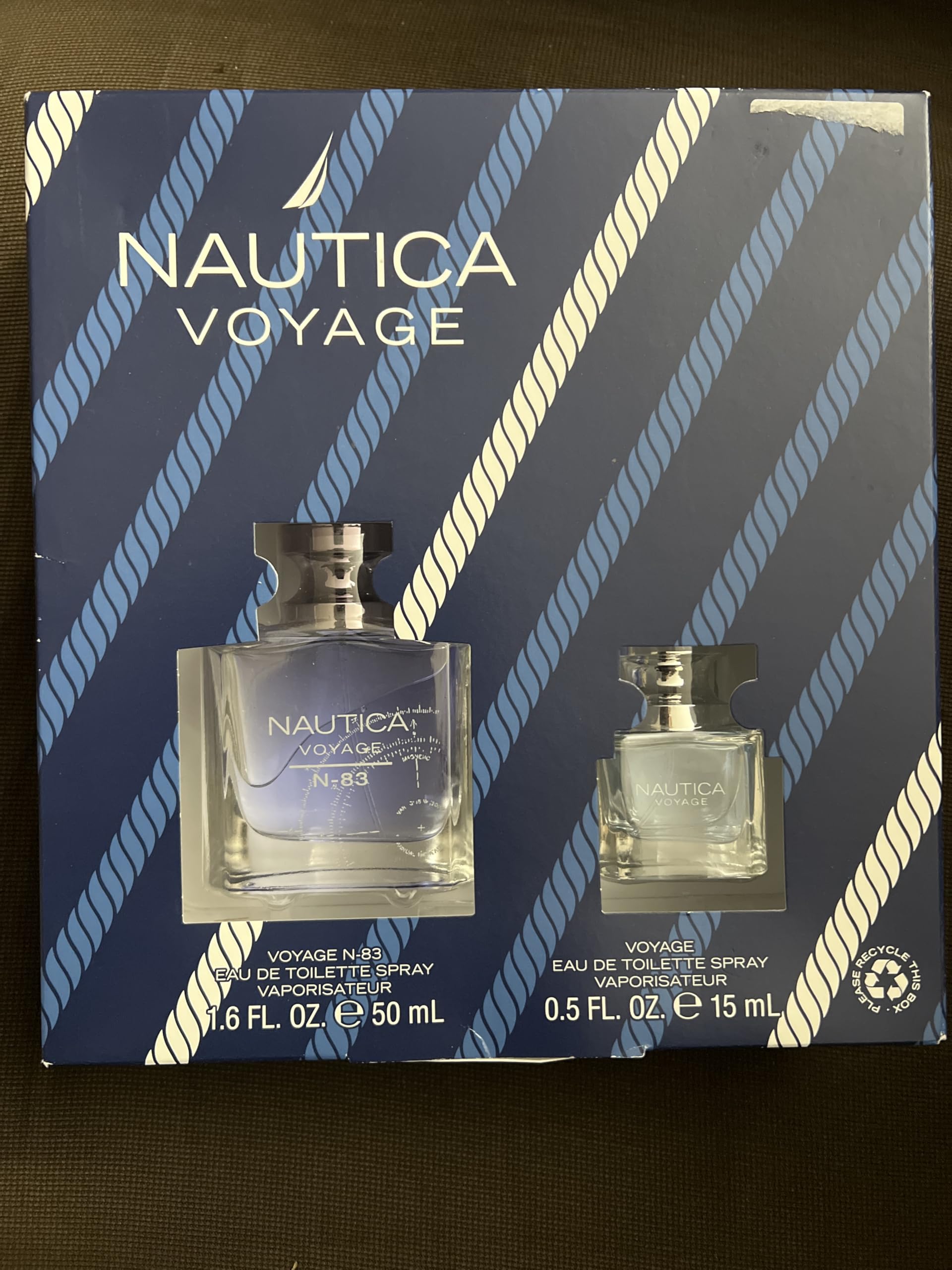 Nautica Blue Sail 2 piece Gift Set for Men - 1.6oz Eau De Toilette Spray + 0.5 oz Eau De Toilette Spray