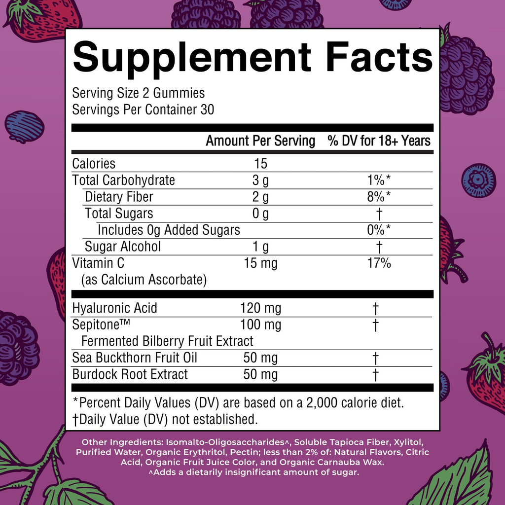 MaryRuth's Skin Restore + Renew Gummies with Hyaluronic Acid, 60 Gummies