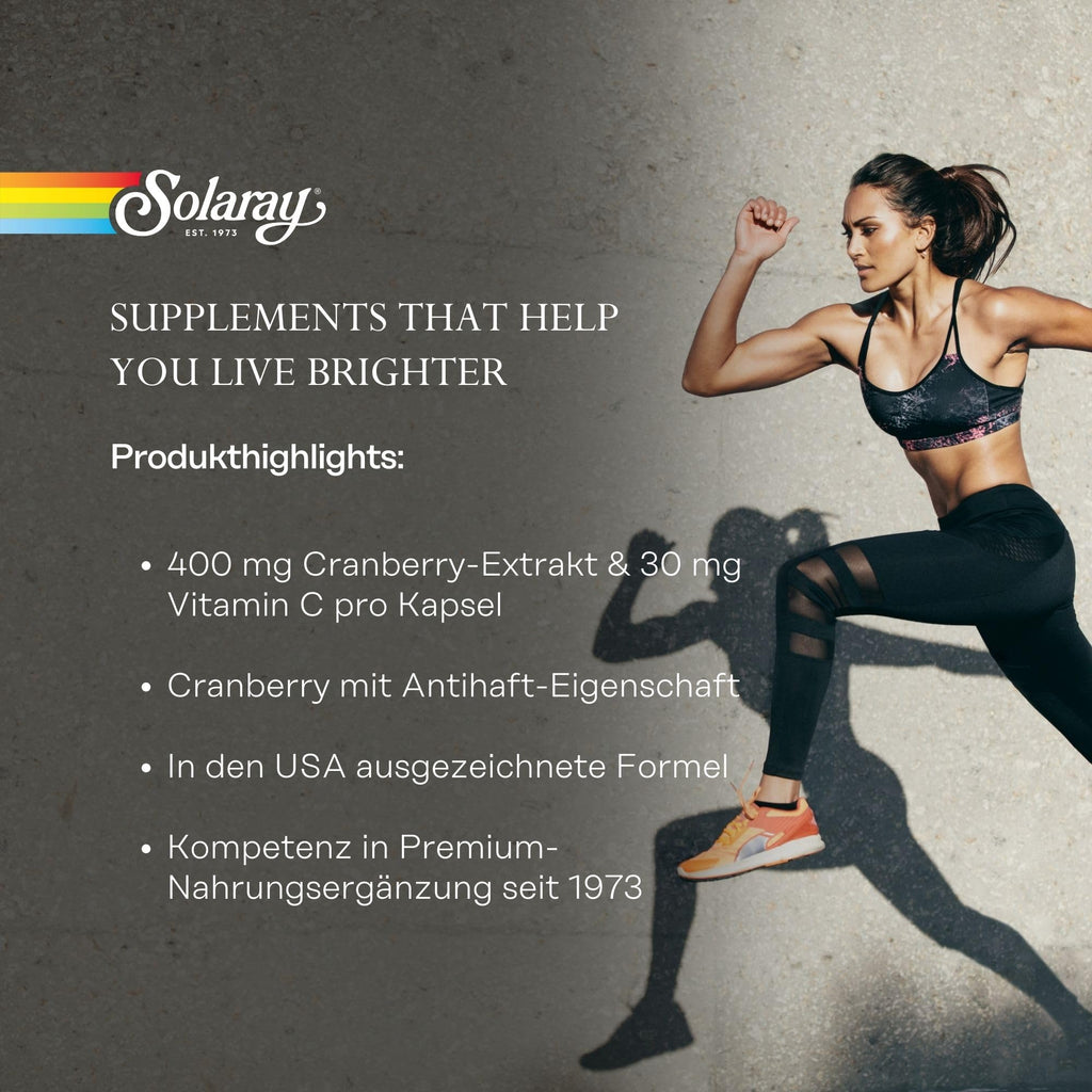 SOLARAY CranActin Cranberry Extract 400 mg, 120 VegCaps