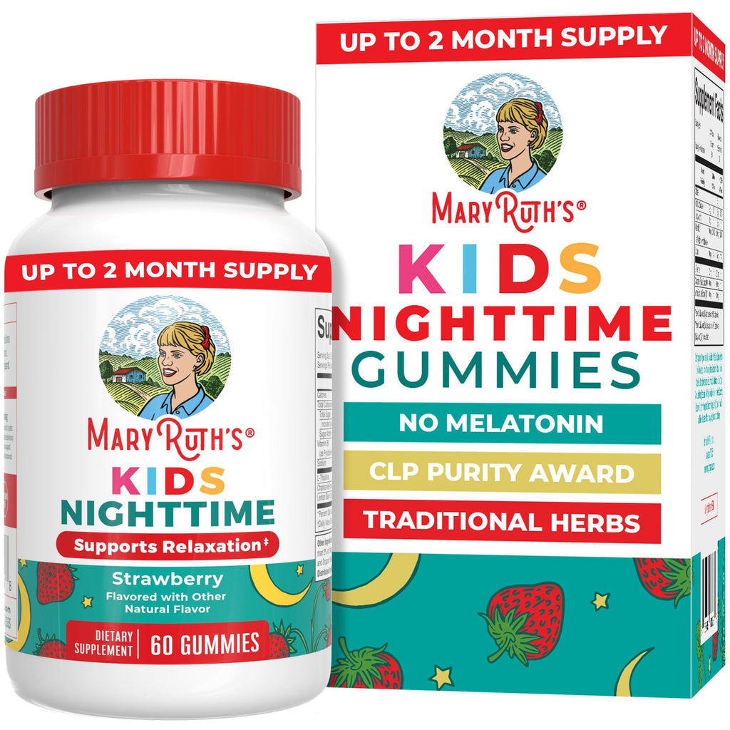 MARYRUTH'S Kids Nighttime Gummies for Ages 4+, No Melatonin, Sugar Free