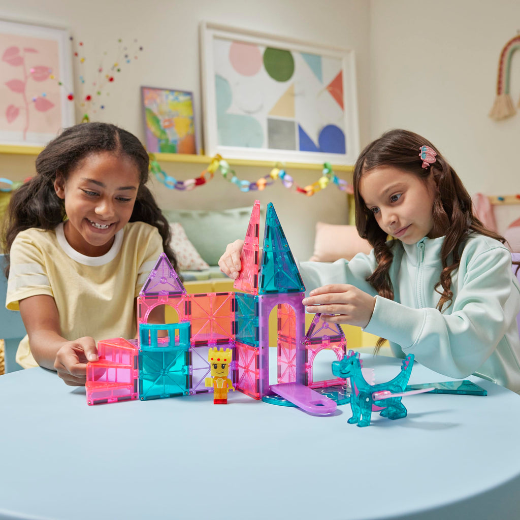 MAGNA-TILES Castle 25-Piece Magnetic Construction Set, The Original Magnetic Building Brand