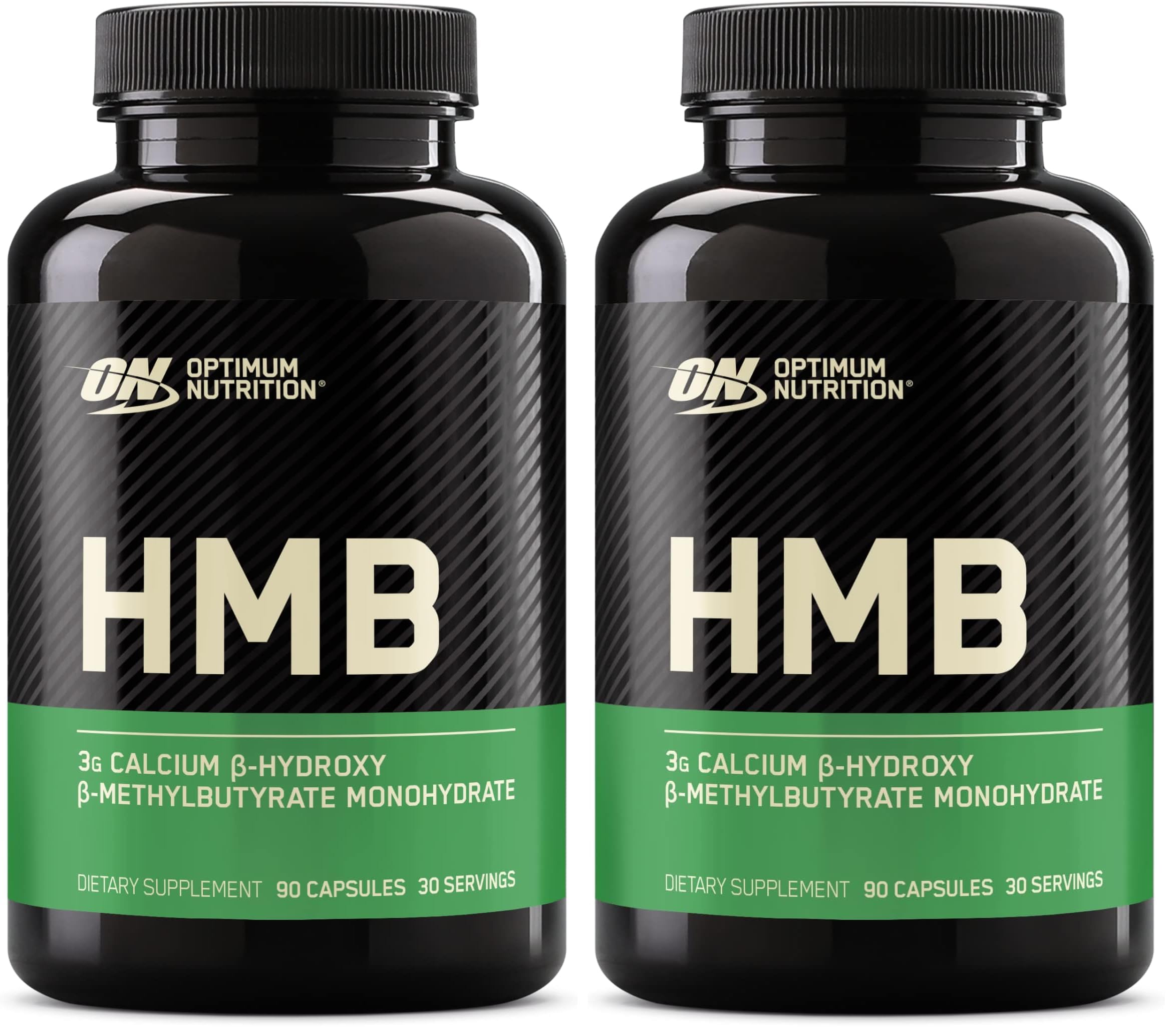 Optimum Nutrition HMB 1000 Caps, 1g of Calcium beta-Hydroxy beta-methylbutyrate per Capsule, 90 Capsules, 30 Servings, (Pack of 2)