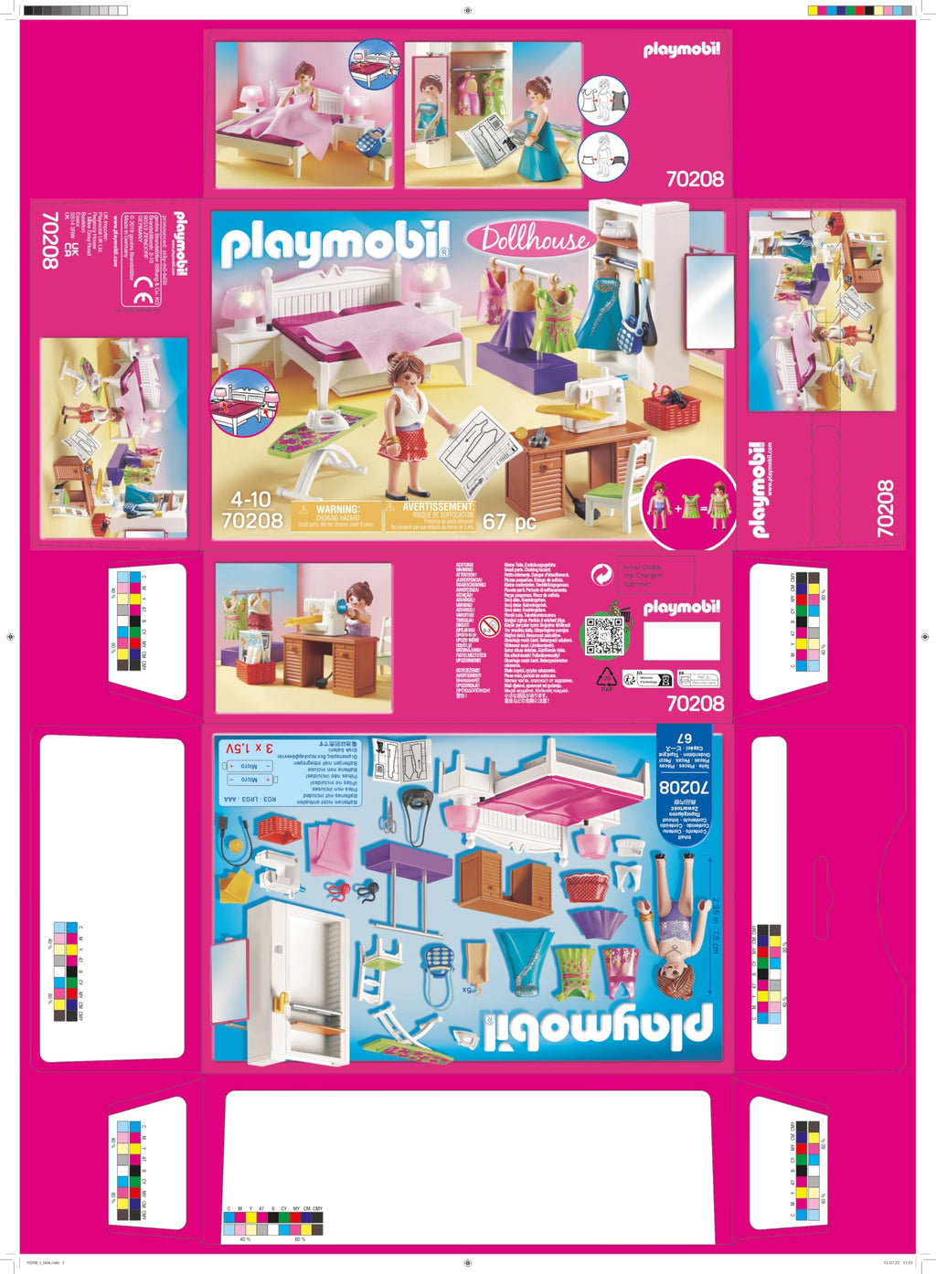 Playmobil Bedroom with Sewing Corner Furniture Pack