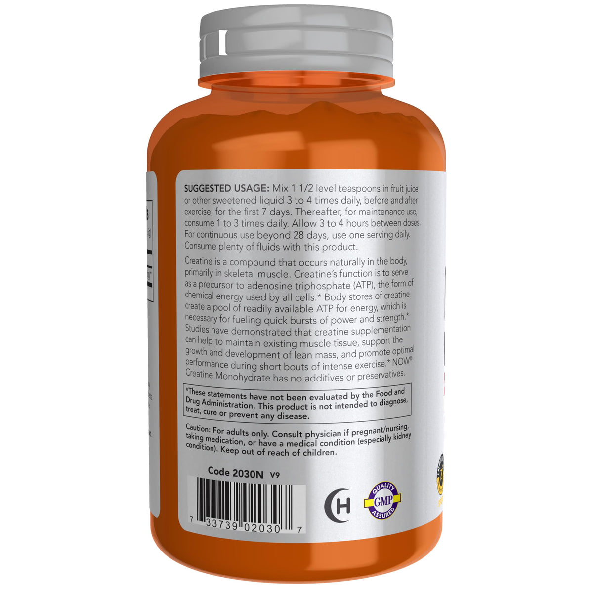 NOW Sports, Creatine Monohydrate Powder, Muscel Fuel*, 8 oz