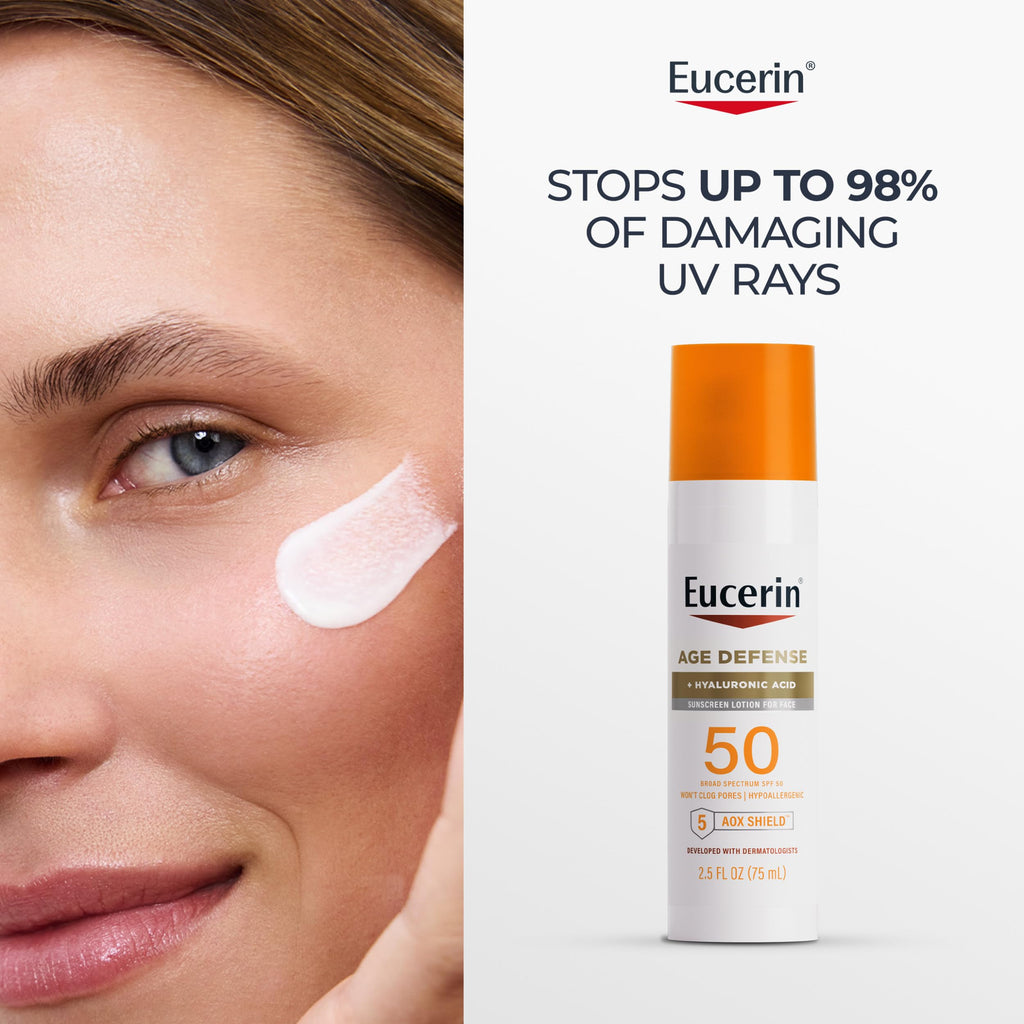 Eucerin Sun Age Defense Face Sunscreen Lotion SPF 50, 2.5 FL OZ