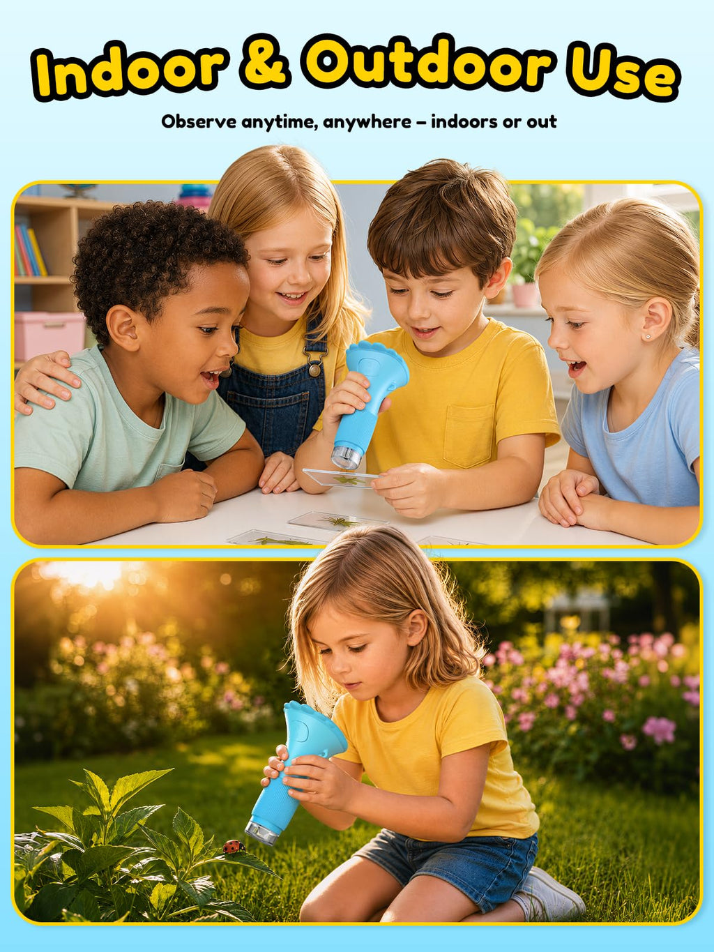 Acoath Microscope for Kids, 1000X Handheld Digital Miniscope with 2.0" Screen, Portable Pocket Microscope Education Toys Birthday Gifts for Age 3 4 5 6 7 8 9 10 Girls Boys
