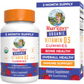 MARYRUTH'S Organic Vitamin D3 Gummies, 1000 IU, Immune Support, 60 Count