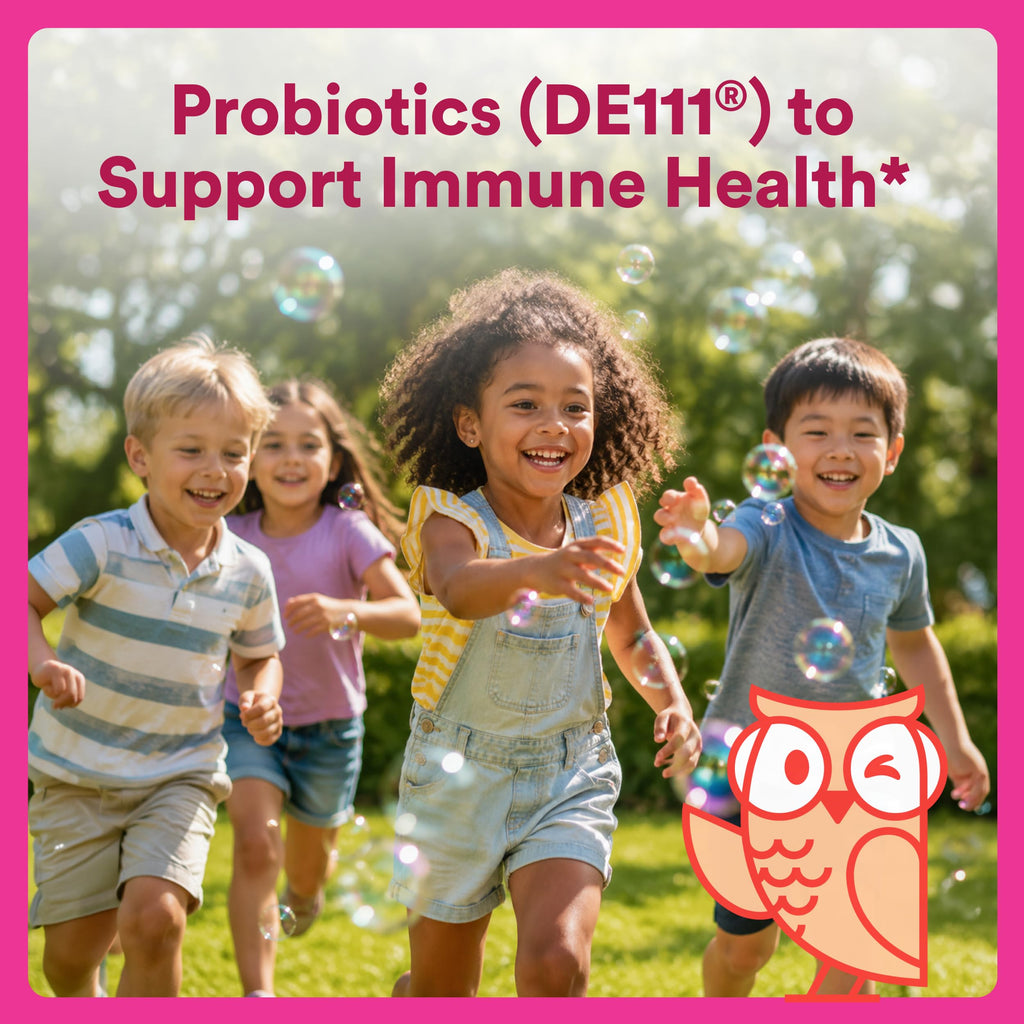 SmartyPants Kids Probiotic & Prebiotic Gummies for Digestive Health: Gut Health Supplement, Clinically Studied Prebiotic for Immune Support, Grape, 60 Count (30 Day Supply)
