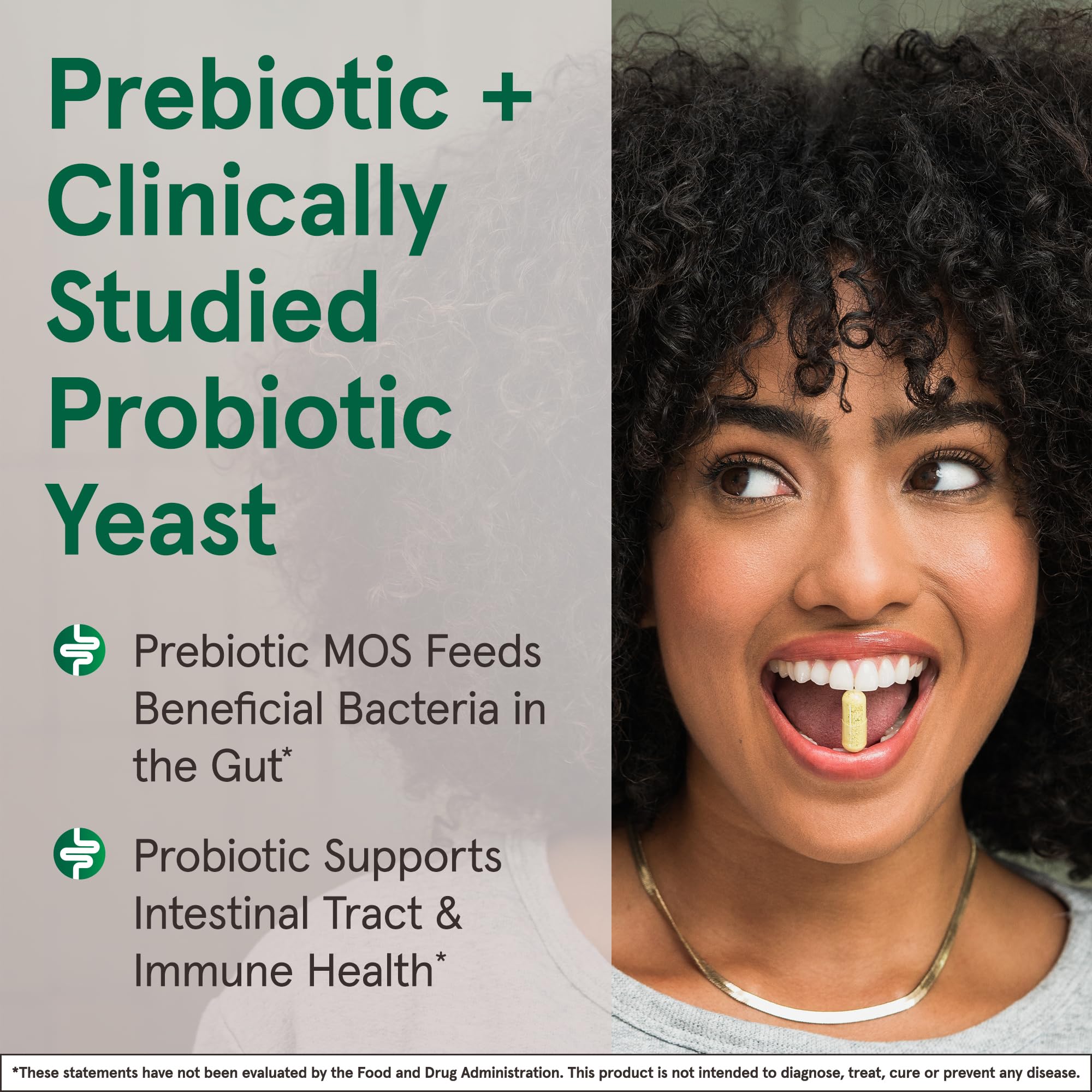 Jarrow Formulas Saccharomyces Boulardii Probiotics + MOS 5 Billion CFU Probiotic Yeast for Intestinal Health Support Gut Health Supplements for Women & Men 180 Veggie Caps, 180 Day Supply,Pack of 12