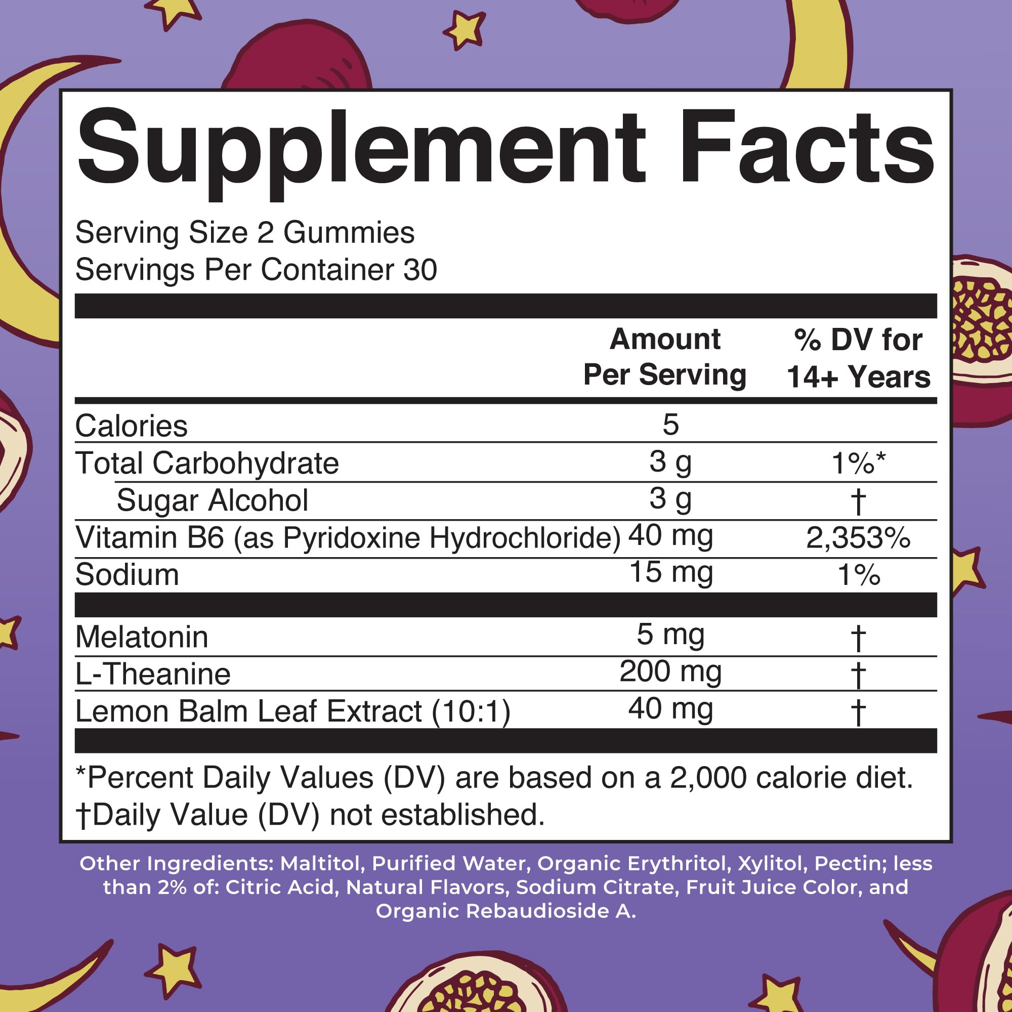 MARYRUTH'S Melatonin 5mg Sleep Gummy with L-Theanine, Lemon Balm, 60 Count